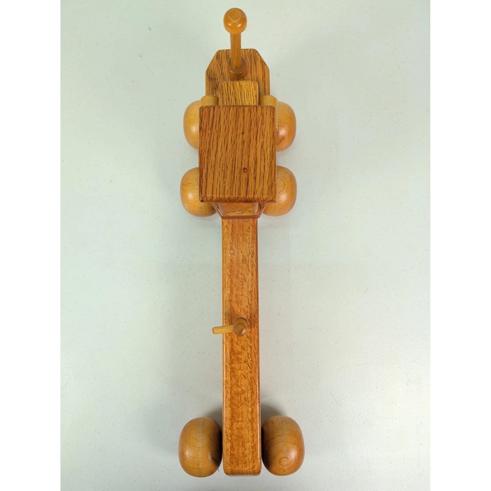Vintage Handmade Wooden Toy Motor Grader Adjustable Blade - Picture 10 of 10